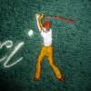 Golfhandtuch gefaltet bestickt mit Namen und Motiv Bild 3