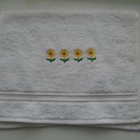 Handtuch-bestickt mit Sonnenblumen Bild 2
