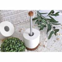 Toilettenrollen-Ständer aus Olivenholz Bild 1