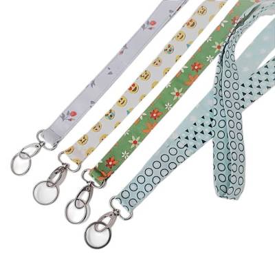 Schlüsselband lang mit Karabiner und Schlüsselring 