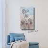 Acrylbild auf Leinwand, mit 3D Effekt, blumiges Design in zartem Blau und Braun, Wandkunst, Wohnraumdekoration, Bild 3
