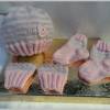 Frühchen-Set - Mütze, Socken und Pulswärme. Wolle-Merino in rosa Bild 1