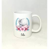 Tassen mit Namen personalisiert Motiv "Elefant" Bild 1