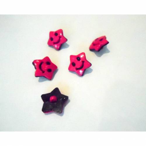 Kunststoff - Knopf Kinderknopf Stern 20 mm