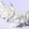Kunstrose weiß 4er Set Schaumrose Foamrose Kunstblume Rose Bild 3