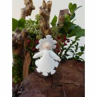Blumenkind Schneekristall-Anhänger, Jahreszeitentisch Winter, Baumschmuck Weihnachten Bild 1