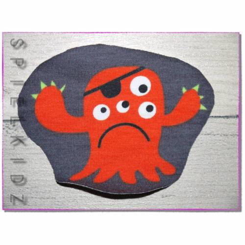 Aufnäher für meine Pumphosen - MONSTER orangerot 7,5 cm 