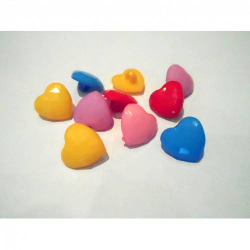 Kunststoff - Knopf Herz 15 mm mit Öse