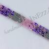 Armband - rosa-lila-grau-silber - Glasperlen - gewebt Bild 2