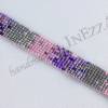 Armband - rosa-lila-grau-silber - Glasperlen - gewebt Bild 3