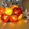 Lichterkette Glockenblume rot-gelb-orange, Kinderzimmerdeko, Geschenk Einschulung Bild 5
