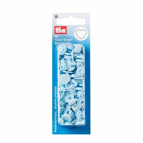 Prym Love Druckknöpfe Color Snaps Herz hellblau 30 Stk. 12,4mm