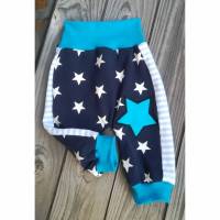 Baby Hose / Kinder Pumphose ,,Sterne +Streifen " in den Gr 50/56 bis 122 aus Jersey Bild 1