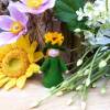 Sonnenblume Blumenkind, Deko-Filz-Püppchen, Jahreszeitentisch Sommer Bild 2