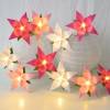 Bunte Lichterkette mit Sternchenblüten, Tischdeko Kindergeburtstag, Geschenk Einschulung, Kinderzimmerdeko Bild 6