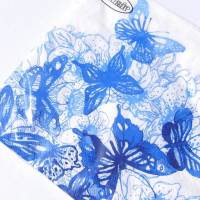 Papierservitten Schmetterlinge blau Servietten Tischservietten Bild 1