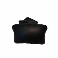 Nackenkissen mit Gegengewicht aus echt Leder schwarz, in 2 Formaten erhältlich Bild 1