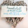 Holzschild handbemalt, "Freundschaft ist das Seil...", Spruchschild, Deko, Freundschaft, Shabby, Liebe, Türschild, weiß, Geschenk, liebevoll Bild 6