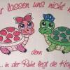 " Schildkröten - Wir lassen uns nicht hetzen " Doodle - 20 x 30,  Bitte Format auswählen Bild 1