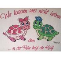 " Schildkröten - Wir lassen uns nicht hetzen " Doodle - 20 x 30,  Bitte Format auswählen Bild 2
