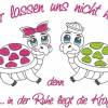 " Schildkröten - Wir lassen uns nicht hetzen " Doodle - 20 x 30,  Bitte Format auswählen Bild 3