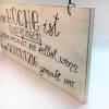 Holzschild handbemalt, Wanddeko "Küche selbstreinigend", lustiger Text, Spruchschild, Geschenk zum Einzug, Einweihung, Hinweisschild, Shabby Bild 4