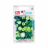 Prym Love Druckknöpfe Color Snaps Mix grün  30 Stk. 12,4mm Bild 1