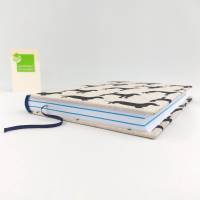 Notizbuch, Hunde, DIN A5, 300 Seiten, blau natur schwarz, Tagebuch, Kladde, Skizzenbuch Bild 4
