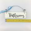 Holzschild Türschild „Bathroom“ Badezimmer WC Bad Vintage handgemacht Tür  Zuhause Hängedekoration Dekor weiß Geschenk Bild 5