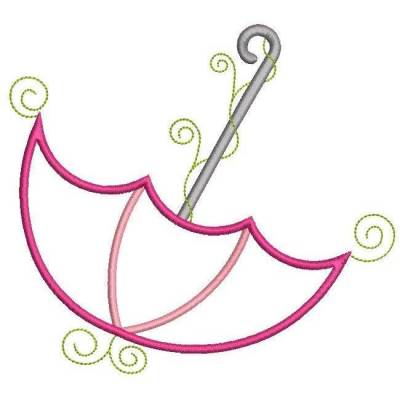 *  Schirm / Regenschirm / Sonnenschirm  *  zwei verschiedene Größen - Applikation  - Stickdatei