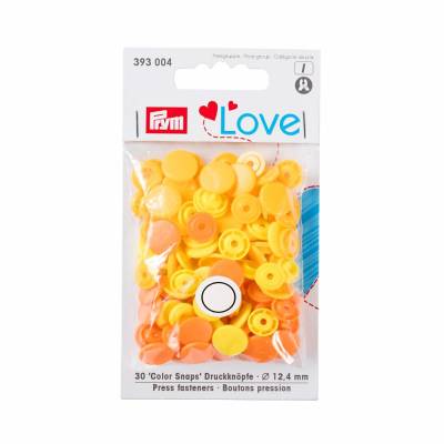Prym Love Druckknöpfe Color Snaps Mix gelb/orange 30 Stk. 12,4mm
