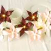 Lichterkette bordeaux-rosé-weiß, Tischdeko oder Geschenk zur Hochzeit, Taufe, Geburtstag Bild 4
