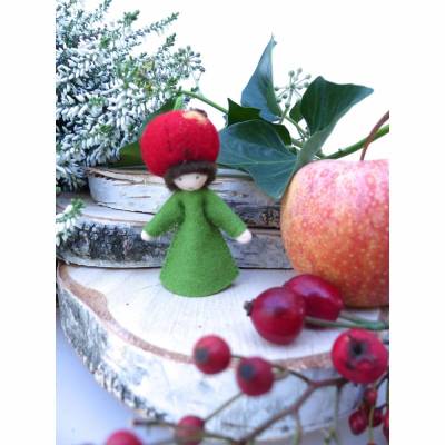 Blumenkind Apfel, Jahreszeitentisch Sommer-Herbst, Filzpüppchen