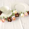 Lichterkette kleine Rosen in bordeaux-rosé-weiß, Tischdeko oder Geschenk zur Hochzeit, Taufe oder Geburtstag Bild 3