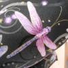 Tablet-Kissen, Tabletstütze, Tablethalter, aus Japanstoff mit Libellen Gold- glänzend Bild 10