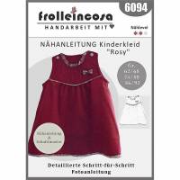 Nähanleitung in Papierform Kinderkleid "Rosy" Gr. 62/68 - 74/80 - 86/92 inkl. Schnittmuster Bild 1
