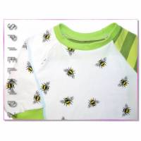Shirt Bienen auf weiß Langarmshirt Pullover grün Bild 1