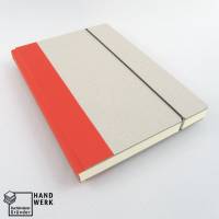 Skizzenbuch, orange, Notizbuch, 24,5 x 17 cm, Büttenpapier, Gummikordel Bild 1