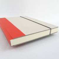 Skizzenbuch, orange, Notizbuch, 24,5 x 17 cm, Büttenpapier, Gummikordel Bild 2