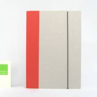 Skizzenbuch, orange, Notizbuch, 24,5 x 17 cm, Büttenpapier, Gummikordel Bild 4