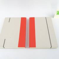 Skizzenbuch, orange, Notizbuch, 24,5 x 17 cm, Büttenpapier, Gummikordel Bild 5