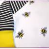Shirt Langarmshirt Bienen auf weiß Pullover geringelt Bild 3