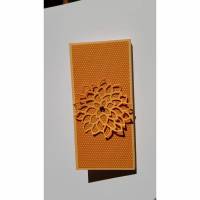 Kellnerblock "Blüte" in orange mit gepunkteten Designerpapier Bild 1