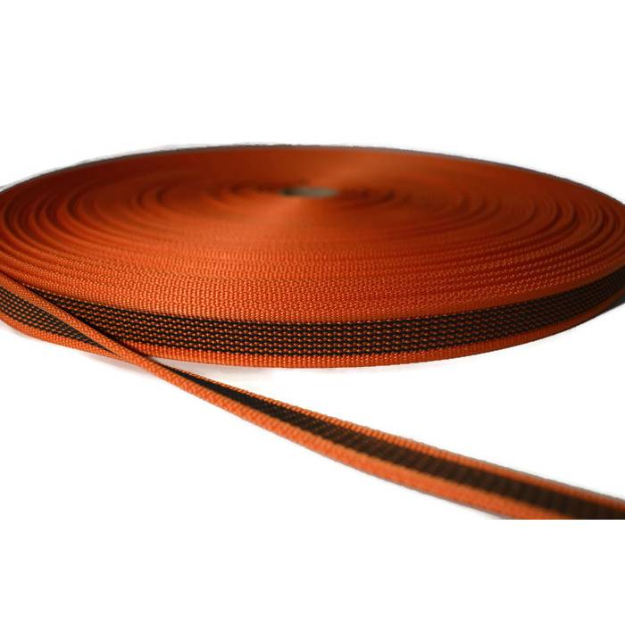 Gummiertes Gurtband - ca. 20 mm breit - beidseitig gummiert - orange Bild 1