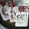 Weihnachtskarten, Weihnachtsdeko Nikolaus, Geschenkanhänger und Postkarten im Vintage Stil, Eigenentwurf & Anfertigung, Set No 3 Bild 3
