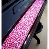 Tastenläufer für Klavier Keyboard Piano Retro pink lila rosa Längenwahl x Breite 15,5 cm Bild 1