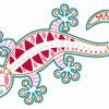2 x Stickdatei, Stickmuster - Embroidery  *Chamäleon&Salamander* - Mandalaserie von Bine Brändle Bild 2