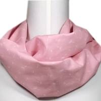 Loop Schlauchschal Schal rosa weiß Pusteblumen  handmade Bild 1