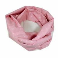 Loop Schlauchschal Schal rosa weiß Pusteblumen  handmade Bild 2