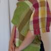 Handgewebter bunter Schal aus Leinen und Baumwolle Bild 3